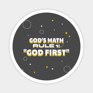 God's Math rule number one Magnet